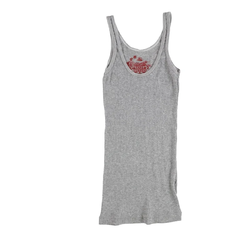 Heart Breaker Womens Solid Ribbed Tank Top, Grey, X-Small Stylish Women's Neon
