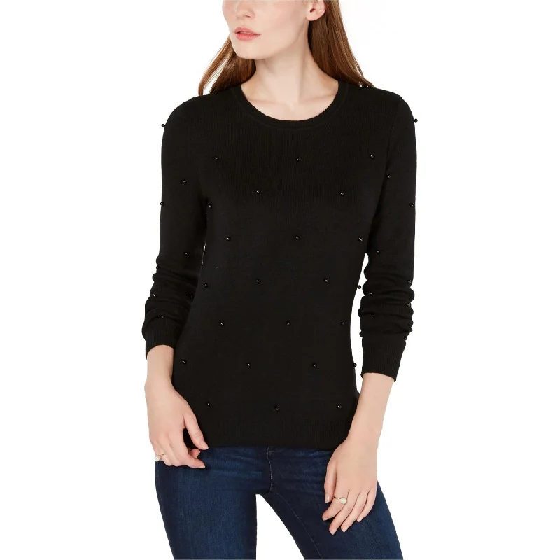 Maison Jules Womens Pearl Pullover Sweater Polished Women's Silk