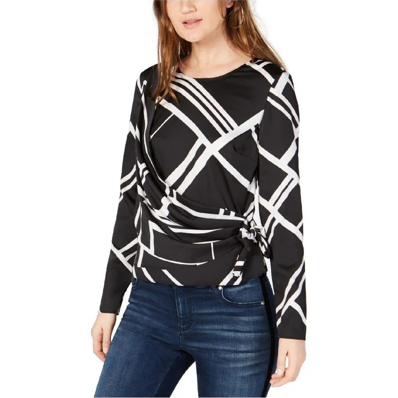 I-N-C Womens Printed Wrap Blouse Refined Women's Classic 