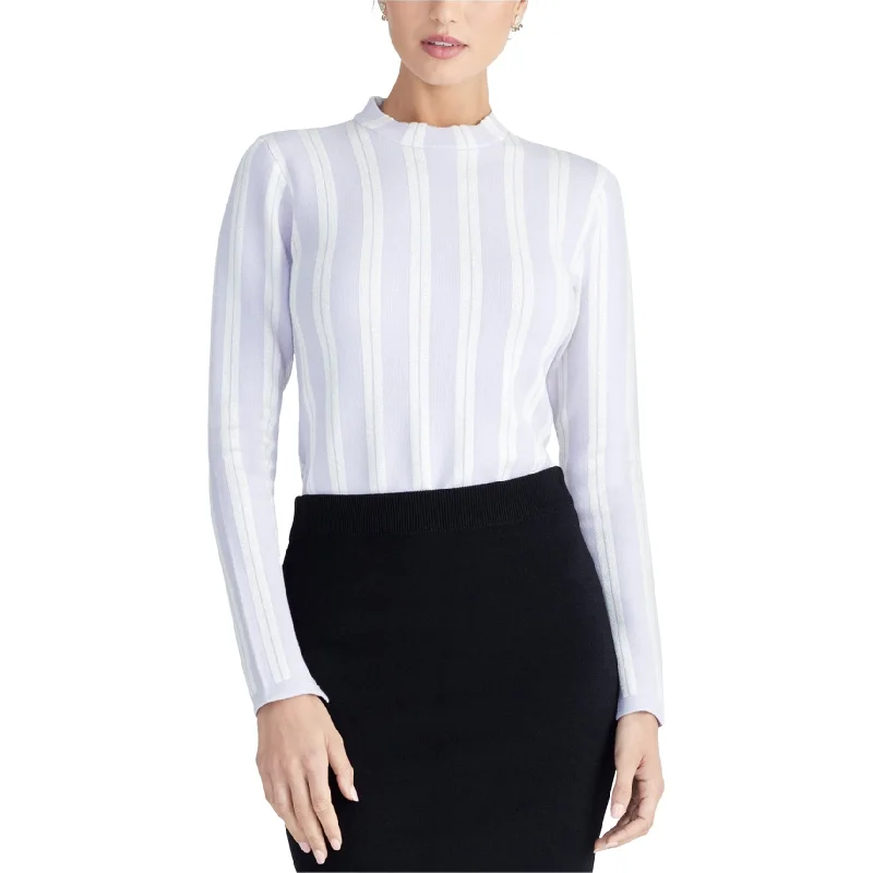 Rachel Roy Womens Striped Pullover Sweater, Purple, Medium Disco