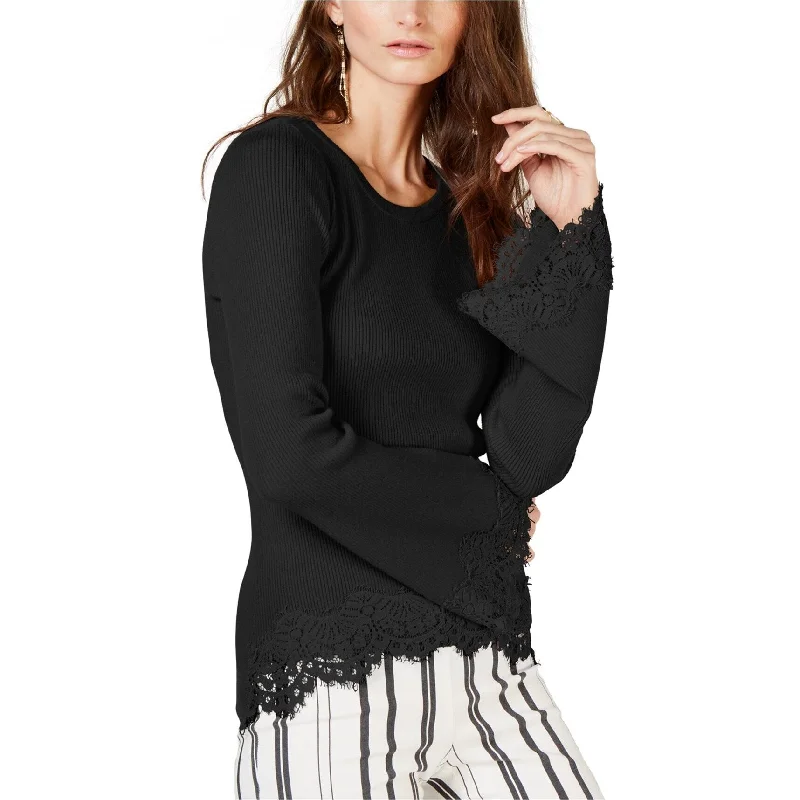 I-N-C Womens Lace Bell-Sleeve Knit Sweater Modern Women's 