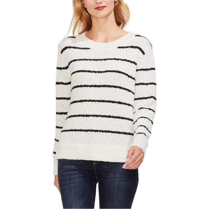 Vince Camuto Womens Chenille Stripe Pullover Sweater Sleek Women's Metallic