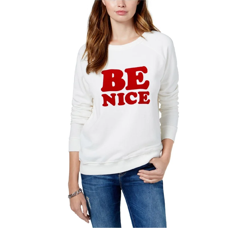 ban.do Womens Be Nice Pullover Sweater, White, Small Vintage Women's 1970S 
