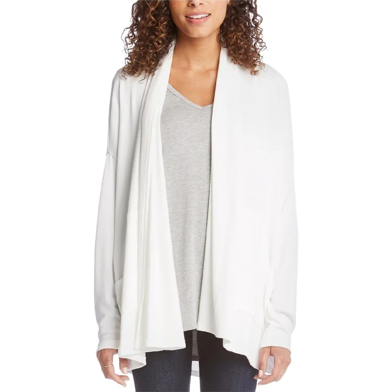 Karen Kane Womens Drape Cardigan Sweater, White, X-Large Athletic Women's 