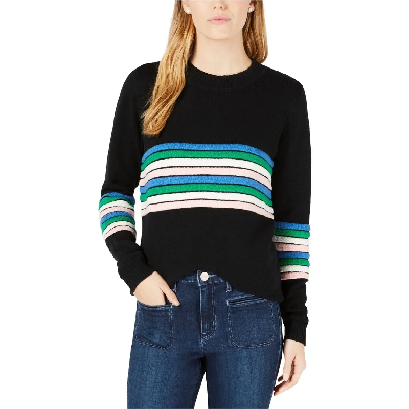 Maison Jules Womens Novelty Stripe Knit Sweater Cool Women's Skate