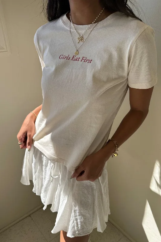 Girls Eat First Graphic Tee Adventure