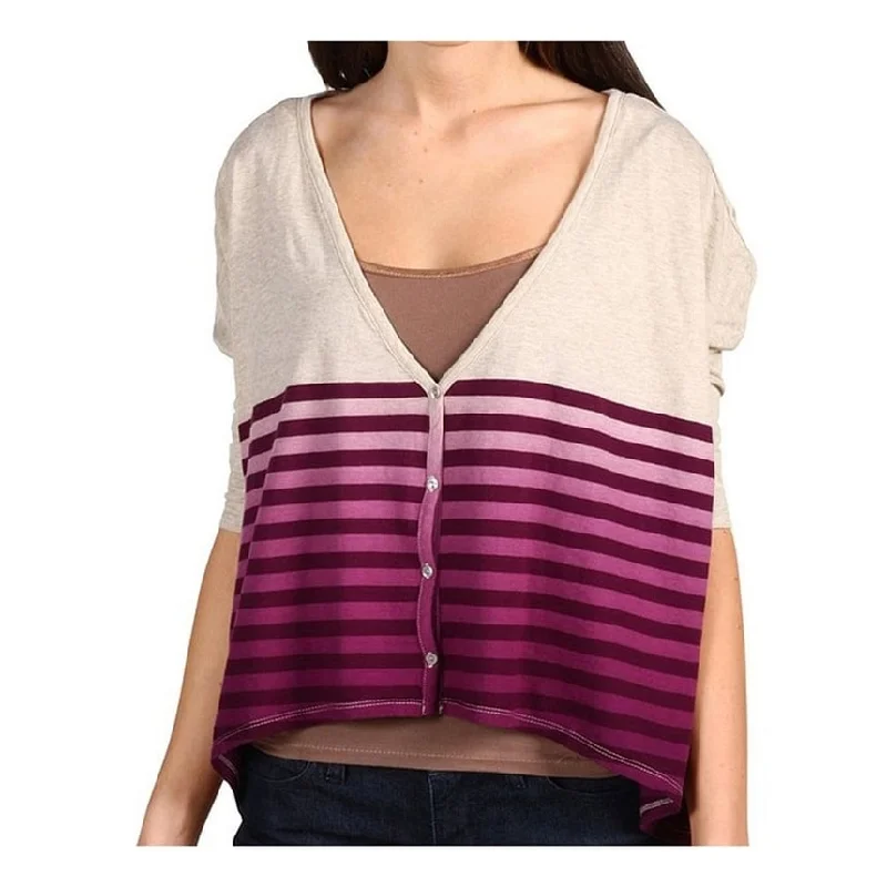 Vans Womens Sundown Cartigan Knit Cardigan Sweater, Purple, Large Relaxed Women's Beachy