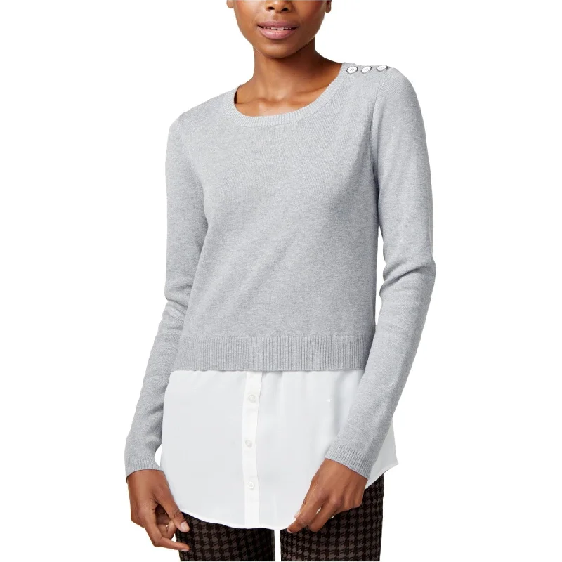 Maison Jules Womens Layered-Look Pullover Sweater European
