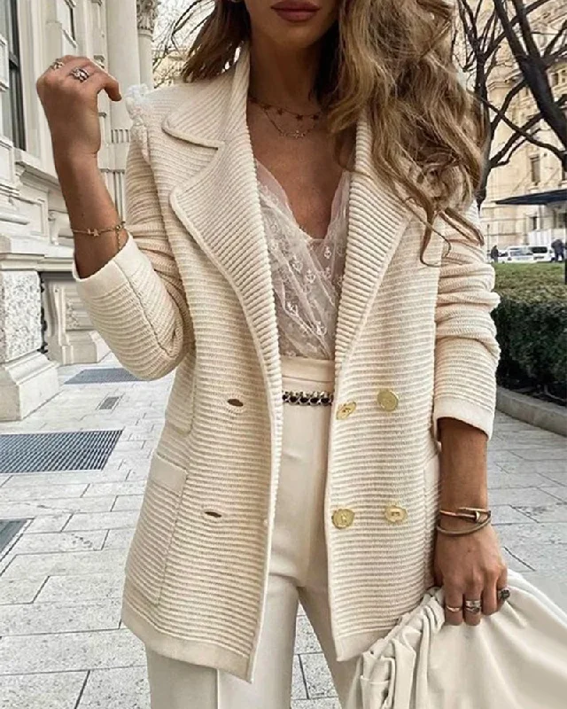 Elegant Solid Color Coat Casual Women's Loose - fitting