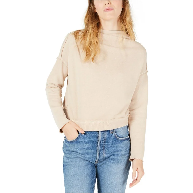 Free People Womens Oh Marley Pullover Sweater, Beige, Medium Polished Women's Silk