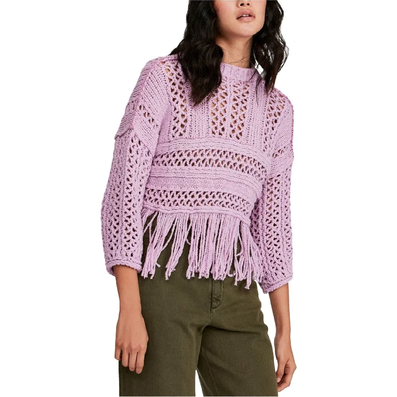 Free People Womens Higher Love Pullover Sweater Bold Women's Animal Print