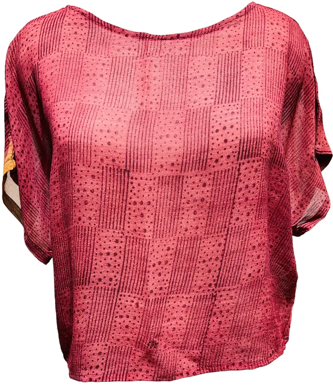 PRG3518 Sheer Avatar Pure Silk Boxy Top Modern Women's Tech
