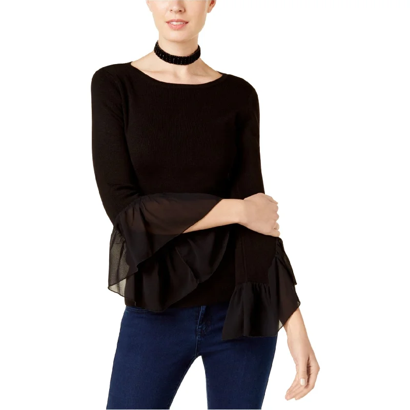 I-N-C Womens Georgette Cuff Pullover Sweater Stylish Women's Tropical 