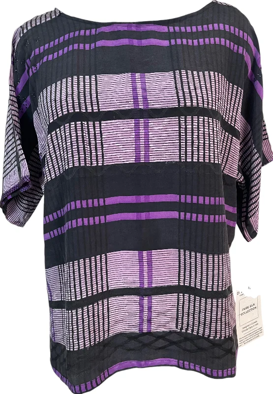 PRC5802 Avatar Pure Silk Side Slit Top Laid - back Women's Style