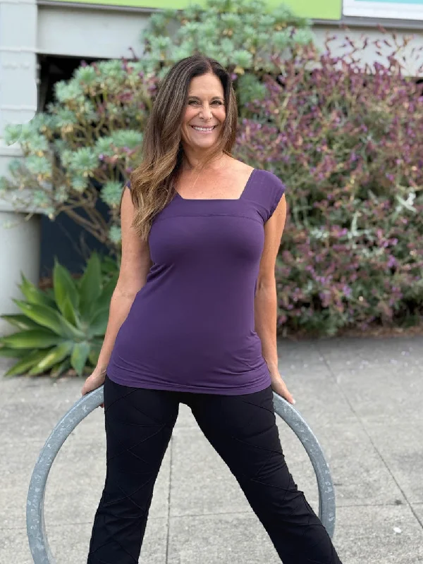 Square Neck Top Elegant Women's 