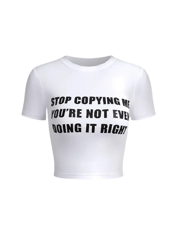 Copycat White Crop Top Compression