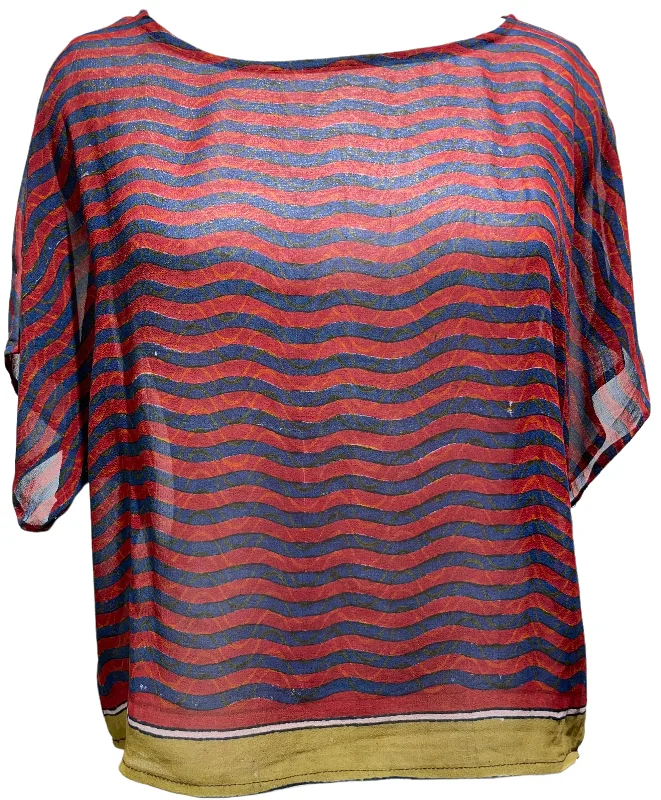 PRG1776 Green Mango Sheer Avatar Pure Silk Boxy Top purpose