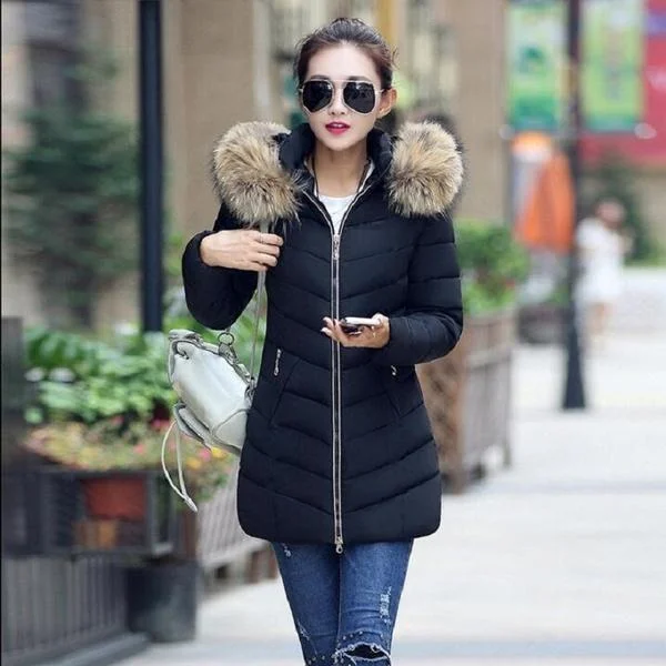 High Quality Winter Down Jacket Women Long Coat Warm Clothes Hip Women's Retro