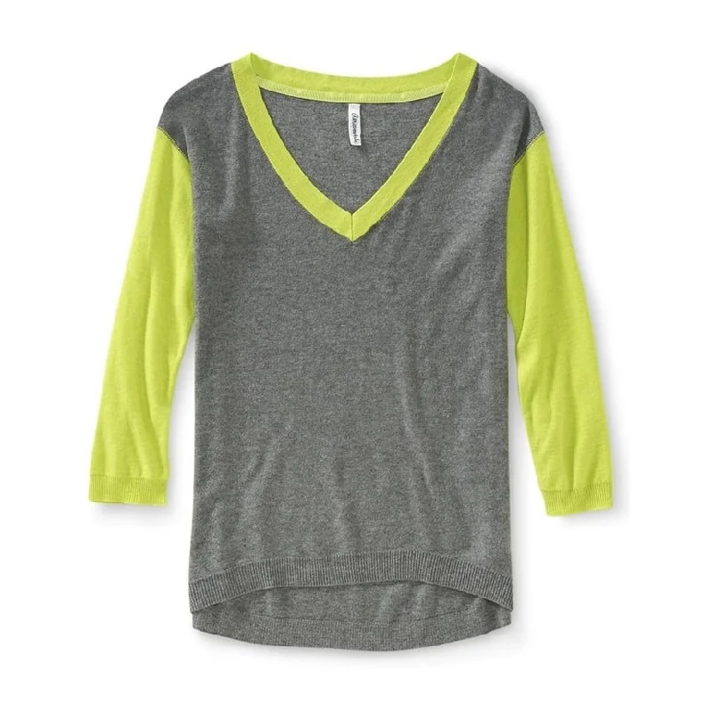Aeropostale Womens V Neck Knit Sweater Casual Women's Japanese 