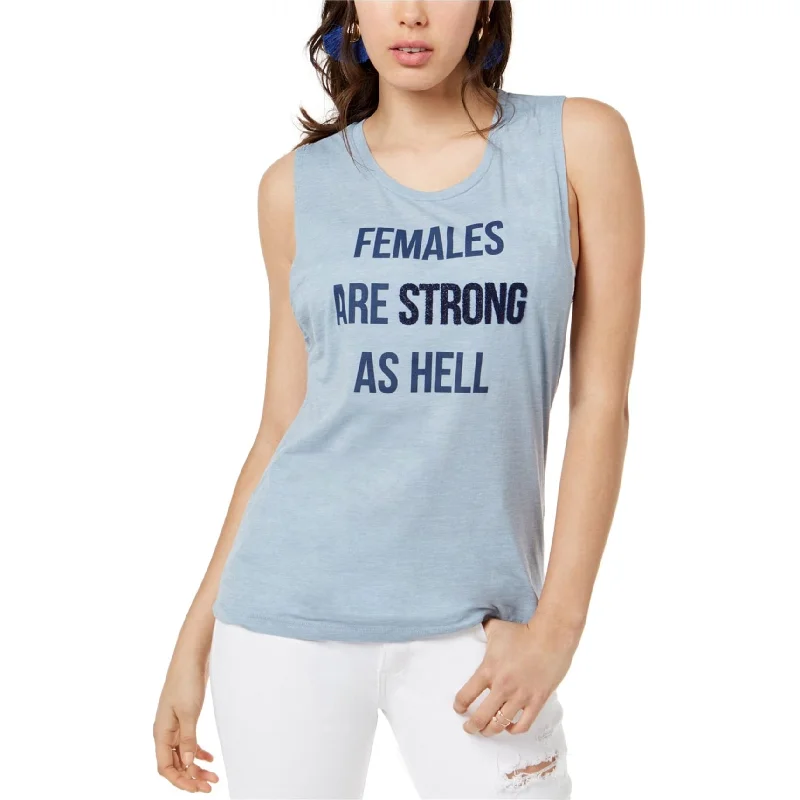 True Vintage Womens Females Are Strong As Hell Tank Top Unique Women's Upcycled