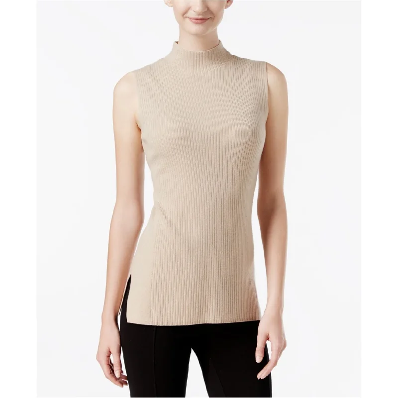 Calvin Klein Womens Ribbed Sweater Vest, Beige, Medium Refined Women's Hand - crafted Calvin Klein Womens Ribbed Sweater Vest, Beige, Medium Refined Women's Hand - crafted