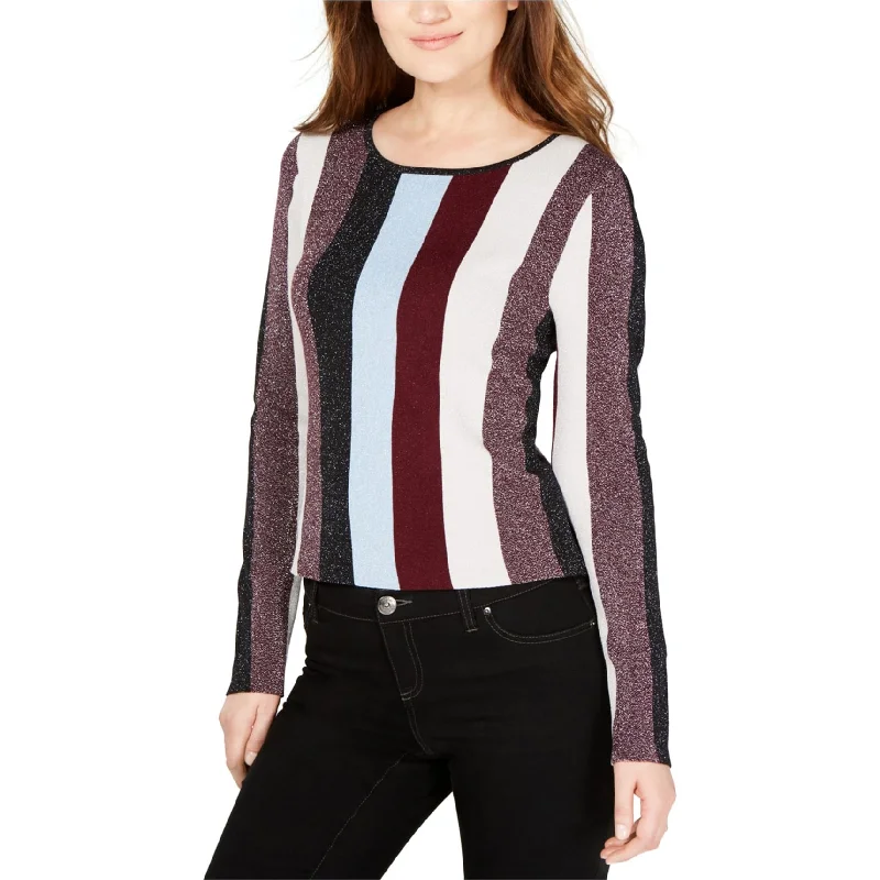 I-N-C Womens Metallic Stripe Pullover Sweater Youthful Women's Anime - inspired