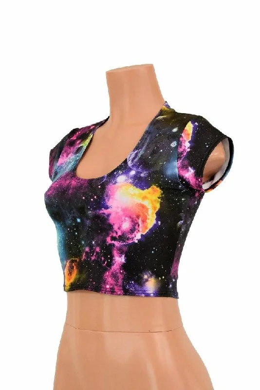 Galaxy Crop Top Dapper Women's 1920S