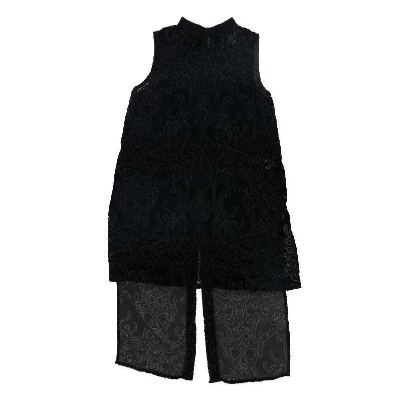 Bar Iii Womens Velvet Burnout Tank Top Hip Women's Retro