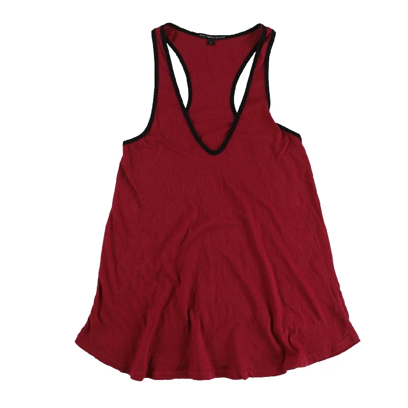 TRULY MADLY DEEPLY Womens Two Tone Racerback Tank Top, Red, X-Small Minimalist Women's Casual