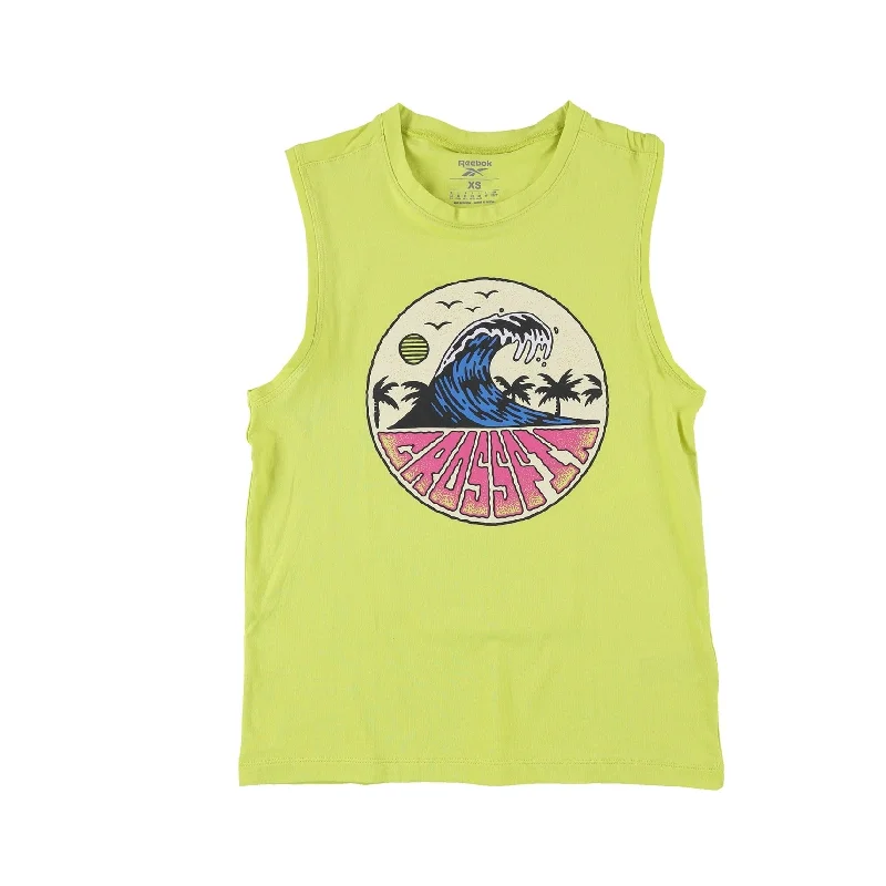 Reebok Womens Crossfit Tidal Wave Tank Top, Green, X-Small Practical Women's Quick - dry Reebok Womens Crossfit Tidal Wave Tank Top, Green, X-Small Practical Women's Quick - dry