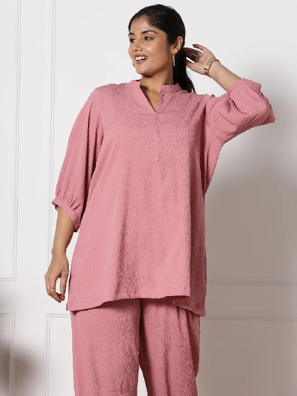 Blush Textured MandarinTop Contemporary 