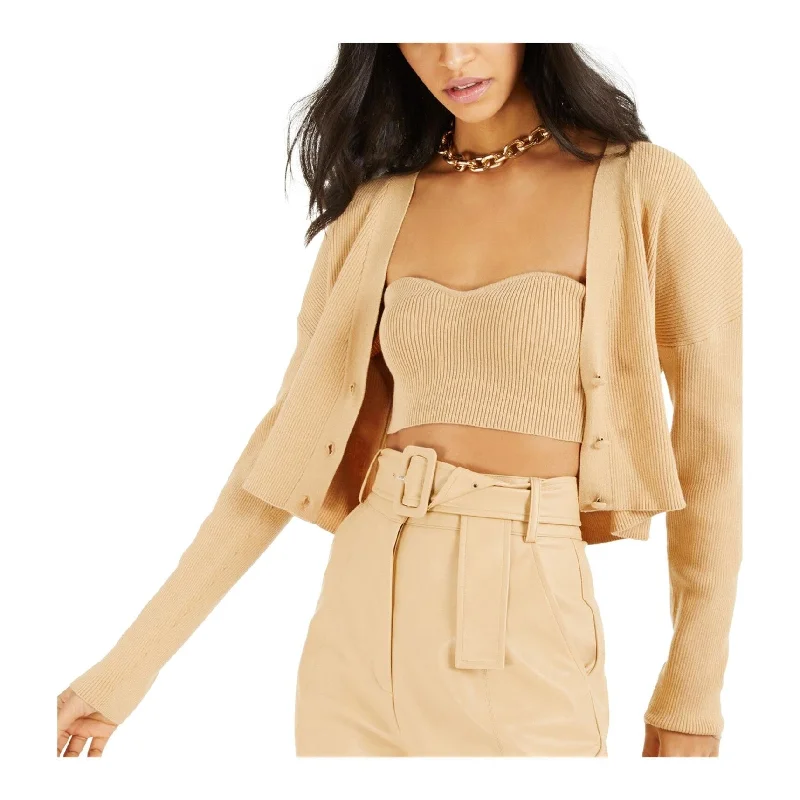 I-N-C Womens Ribbed Cardigan Sweater Rugged Women's Outdoor 