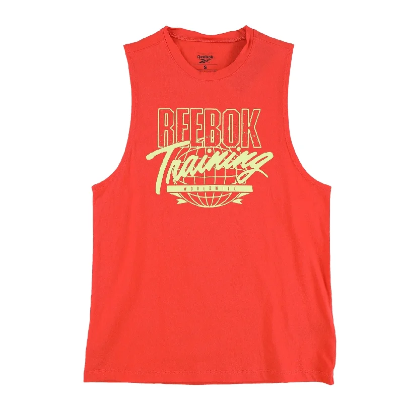 Reebok Womens Training Worldwide Tank Top, Orange, Small French