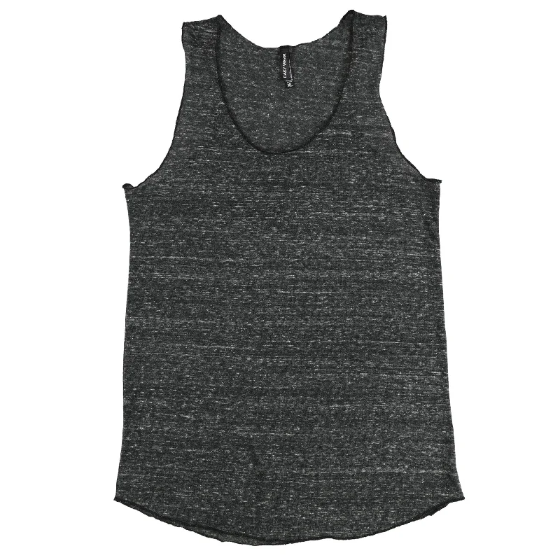 Easy Wear Womens Heathered Semi-Sheer Tank Top, Grey, X-Large Preppy Women's College
