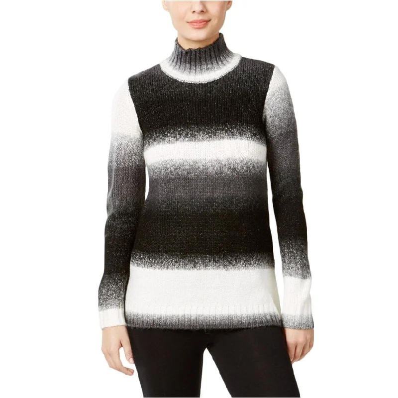 G.H. Bass & Co. Womens Striped Pullover Sweater, Black, X-Small Sharp Women's Italian