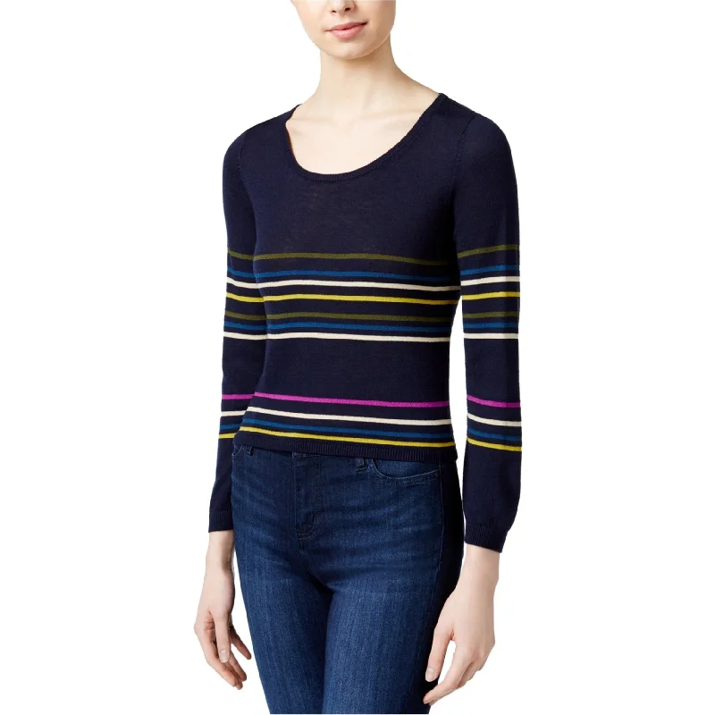 Rachel Roy Womens Striped Knit Sweater, Blue, Medium Traditional Women's 