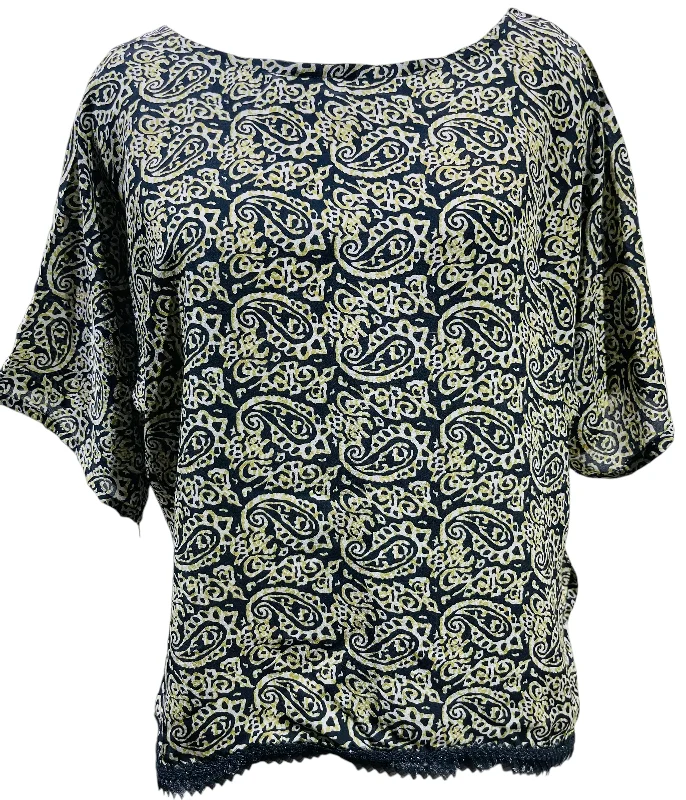 PRC5597 Avatar Pure Silk Side Slit Top Relaxed Women's 