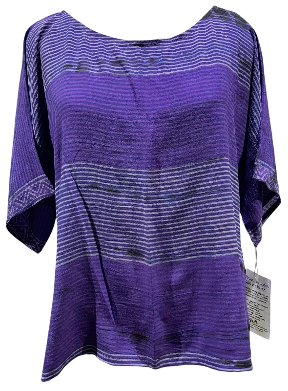 PRC5424  Avatar Pure Silk Side Slit Top Sophisticated Women's 