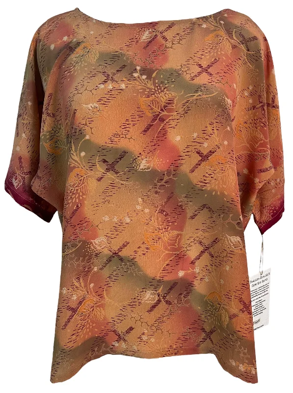 PRC6228 Avatar Pure Silk Side Slit Top Sophisticated Women's 